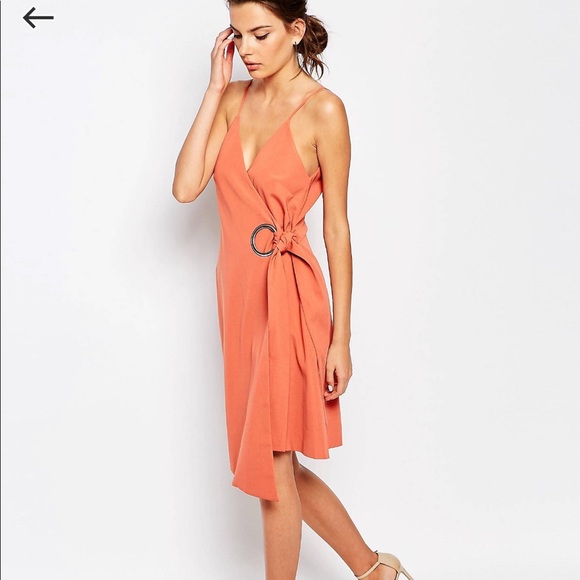 On The Line Wrap Dress Orange C/MEO Collective - Picture 7 of 7